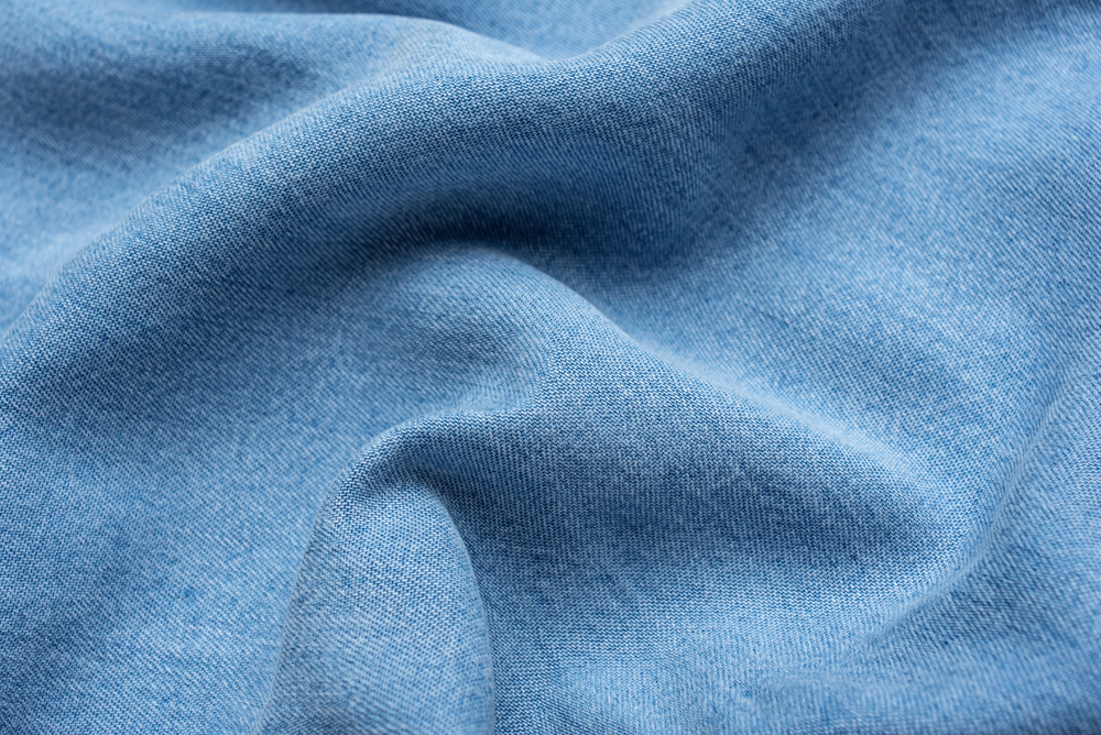 What Is Tencel Fabric? Ultra-thin tencel fabric in a denim color